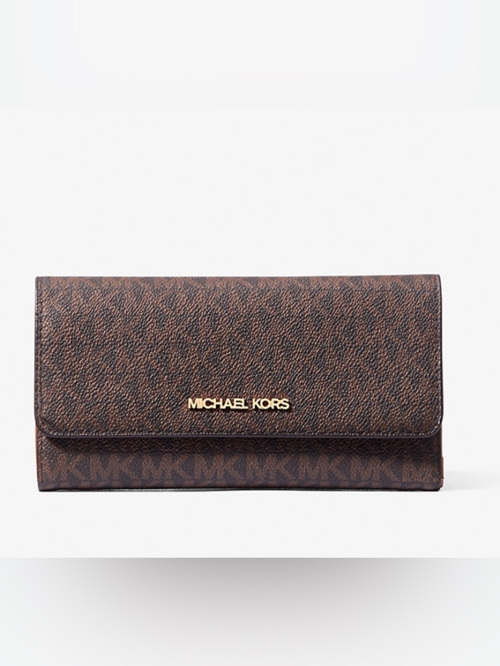 Michael Kors Brown and Black Signature Continental Wallet